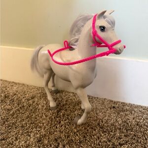 Barbie White Horse with Pink Bridle